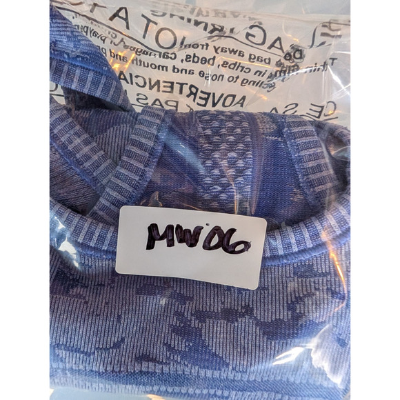 Lululemon Swiftly Tech Racerback Heathered Sapphire Blue Size 6 Gym Yoga Run - Picture 9 of 12